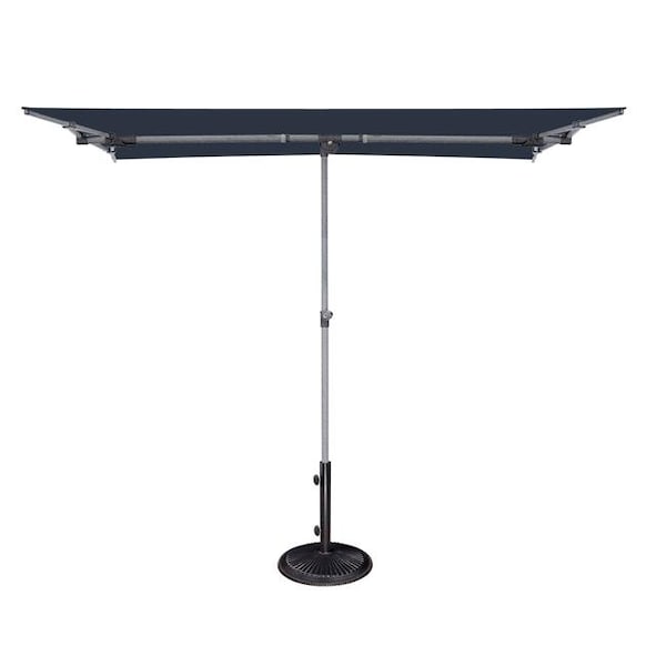 Capri Capri SSBU-5X7RT5T-P030 5 x 7 ft. Rectangular Contemporary Umbrella; Platinum & Navy SSBU-5X7RT5T-P030 - main